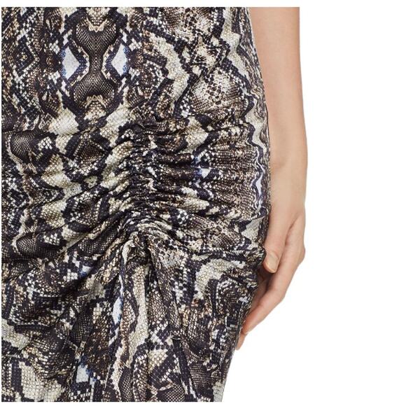 Parker Briony Snakeskin-Print Midi Dress Size Medium - Picture 9 of 14
